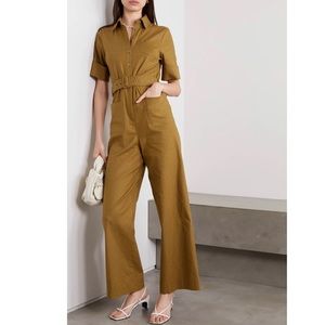 STAUD Zavey Belted Linen Blend Jumpsuit NWT Sz M